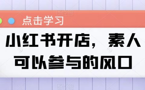 小红书开店新风口:素人参与揭秘,抓住电商机遇