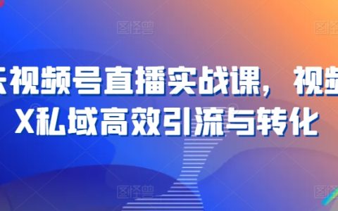 视频号直播实操教程:21天掌握私域流量高效引流与转化策略