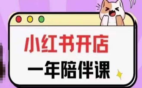 小红书店铺实操年陪课程：从零基础到盈利经营的全攻略指导