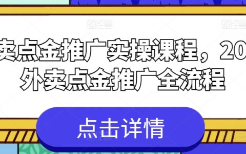 2024年外卖平台推广实战班：全流程点金策略与实操技巧