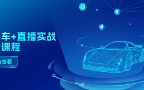二手车直播运营实战班:直播推广策略、短视频营销技巧、千川广告投放指南及直播全过程解析