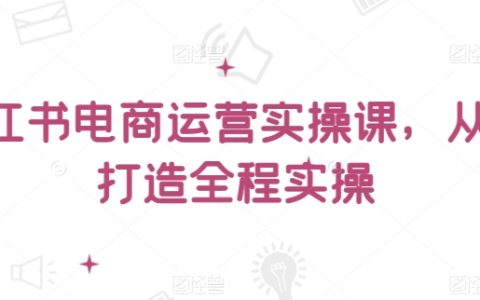 小红书电商实战课程:零基础全程实操,掌握电商运营秘籍