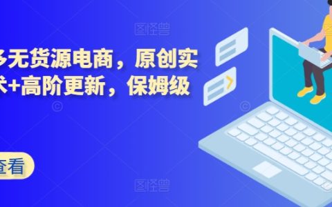 拼多多无货源电商实战课程：原创实操技术详解+高阶更新，保姆级教学指导！