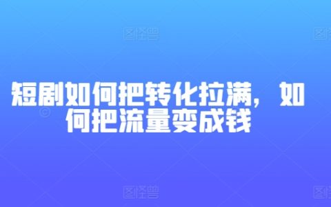 短剧营销攻略:如何最大化转化率,将流量高效变现
