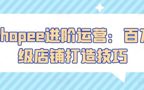 Shopee运营进阶：从新手到百万级店铺的打造秘籍
