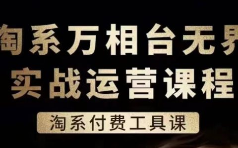 淘系万相台无界实战运营课程：深度解析付费工具策略，提升店铺竞争力【电商运营】