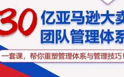 重塑亚马逊大卖团队管理体系：一套课程教你掌握高效的管理技巧与策略！