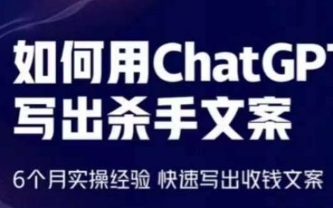 如何用ChatGPT写出杀手文案,6个月实操经验,快速写出收钱文案