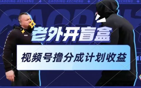 外国人玩盲盒短视频，轻松参与视频号收益分配，每天仅需一小时，初学者简易操作【曝光】