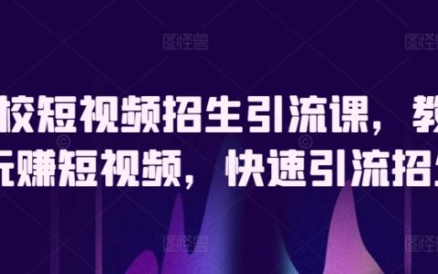 驾校短视频营销教程：掌握短视频引流招生技巧，实现快速增长