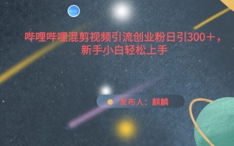 揭秘哔哩哔哩混剪视频引流创业粉日引300+:新手小白轻松上手教程【实操解析】