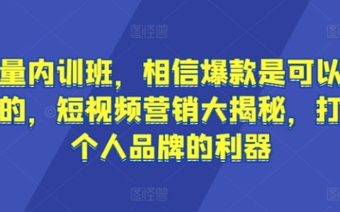 流量密集训练课程：复制爆款的秘诀，短视频营销深度解析，构建个人品牌的强效工具
