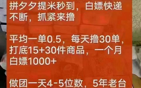 拼多多项目揭秘：实现日赚30+的撸货技巧
