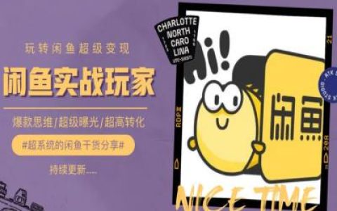 手把手带你实现闲鱼0到1 变现：爆款玩法、超级曝光策略和超高转化攻略