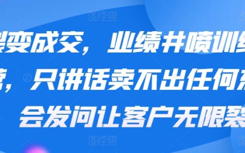 裂变成交特训营:掌握发问技巧,实现业绩爆发式增长与客户无限裂变