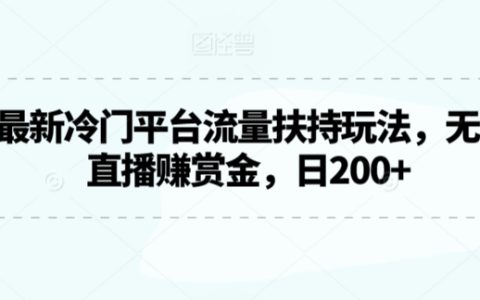 2024年度冷门直播平台流量红利攻略，自动游戏直播轻松赚赏金，每日收益超200【深度解析】