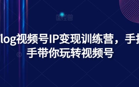 Vlog视频号IP变现实战训练营:全面教你如何高效运营与盈利视频号