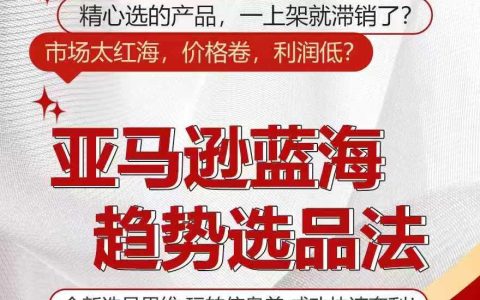 亚马逊蓝海市场选品策略:全新思维玩转信息差,助你轻松盈利