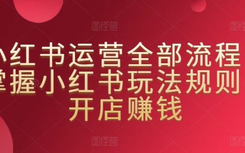 小红书运营全攻略,深度解析小红书玩法与规则,实现开店盈利【实用技巧】