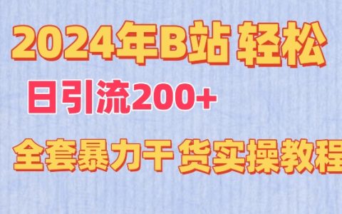 2024年B站引流实战：轻松实现日引流200+的完整教程【揭秘】