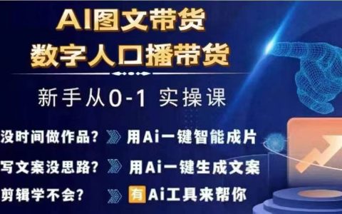 从零开始:AI图文与数字人直播带货实战指南,打造高效电商销售体系