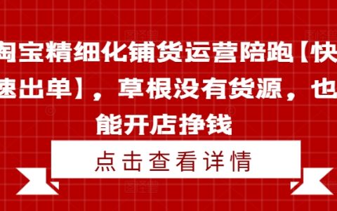 淘宝店铺快速出货指导班【高效成交技巧】，无库存创业秘诀，新手开店轻松赚钱指南