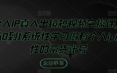 从入门到精通：构建个人IP的带货短视频实战指南，打造专属品牌影响力与销售力【深度解析】