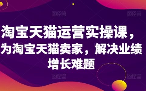 淘宝天猫卖家实战攻略:业绩增长难题解决方案与运营实操技巧