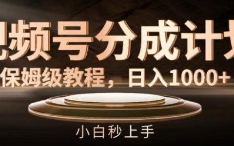 视频号分成计划全攻略:日赚 1000攻略,小白轻松入门指南【深度揭秘】