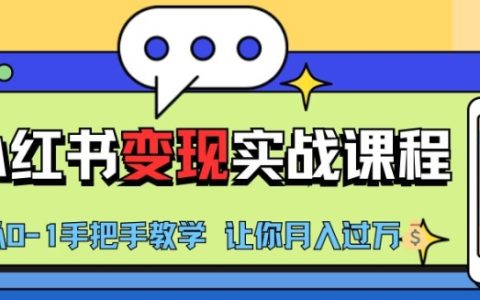 小红书推广实战班，从零基础到盈利达人实操教程，助你每月收入突破万元【揭秘】