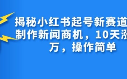 AI助力新媒体运营,揭秘小红书快速起号新方法,10天涨粉过万,操作简便易行