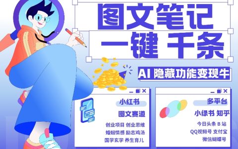 揭秘AI高效笔记神器：1分钟生成千条笔记，小红书图文引流秘籍，轻松实现3万收益