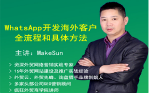 WhatsApp开发海外客户全流程和具体方法