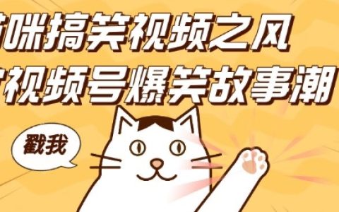借助猫咪搞笑视频热潮，打造视频号爆笑故事，轻松实现日收入四位数，零基础快速入门