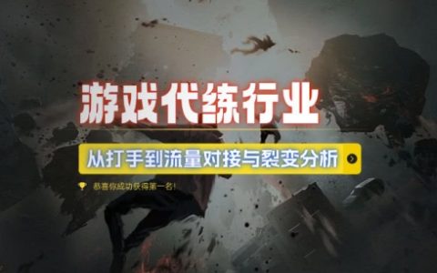 游戏代练业务解析：从游戏打手到流量对接与裂变推广