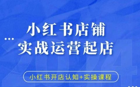 小红书店铺运营实战指南：从开店认知到实操技巧全解析课程