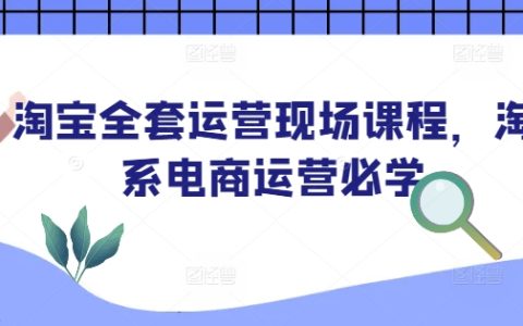 淘宝全系列运营实战课程，淘系电商必备技能学习