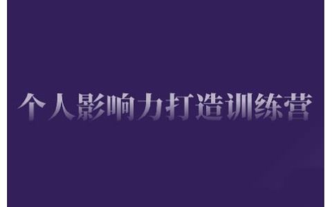 个人IP打造实战营:从0到1掌握公域引流、私域运营、产品定位,实现影响力变现!