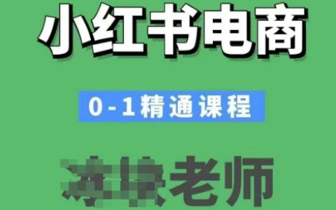 从0-1掌握小红书电商运营,必备开店教程与技巧全面解析