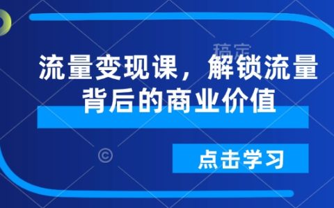 解锁流量变现秘籍，挖掘商业价值，实现互联网盈利新模式