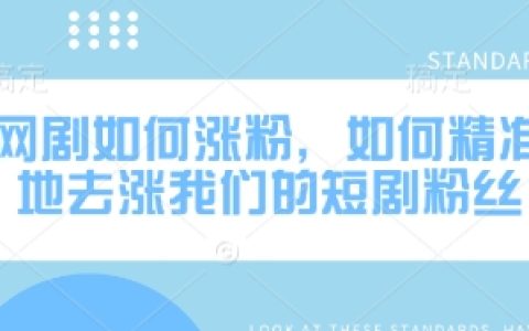 网剧涨粉秘籍：如何高效提升短剧粉丝数量？精准涨粉实战技巧分享