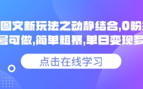 小说推文创意新招：抖音动静结合玩法教学，0粉账号轻松上手，日赚多单实战经验分享