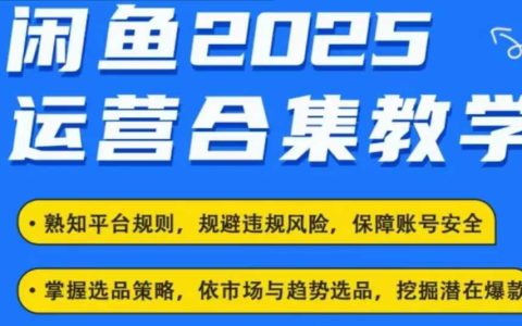 2025闲鱼电商实战全教程，最新咸鱼运营玩法与策略