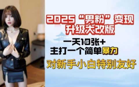 2025年男性粉丝变现新策略，每日收益轻松过千，新手也能快速掌握