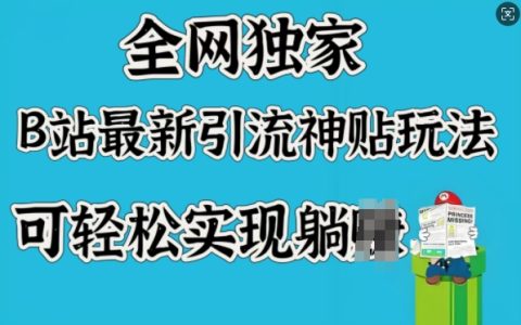 全网首发：B站最新引流技巧大揭秘，轻松实现高效变现