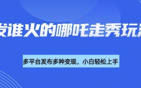 使用DeepSeek打造爆款谁发谁火的哪吒2角色走秀视频，多平台发布实现多元变现策略