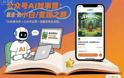 公众号ai故事营，最适合小白的自媒体变现之路