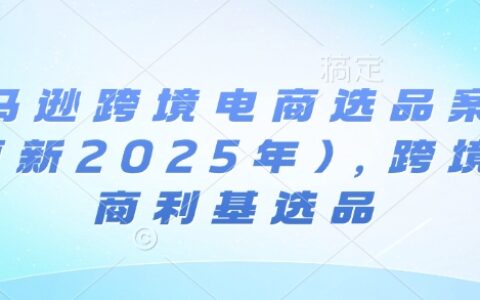 亚马逊跨境电商选品案例(更新2025年10月)，跨境电商利基选品
