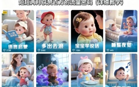 爆火！AI制作宝宝第一视角科学育儿小知识视频，短短两月获赞百万的流量密码（详细教学）