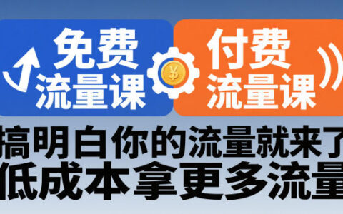 拼多多免费流量课+付费流量课，搞明白你的流量就来了，低成本拿更多流量